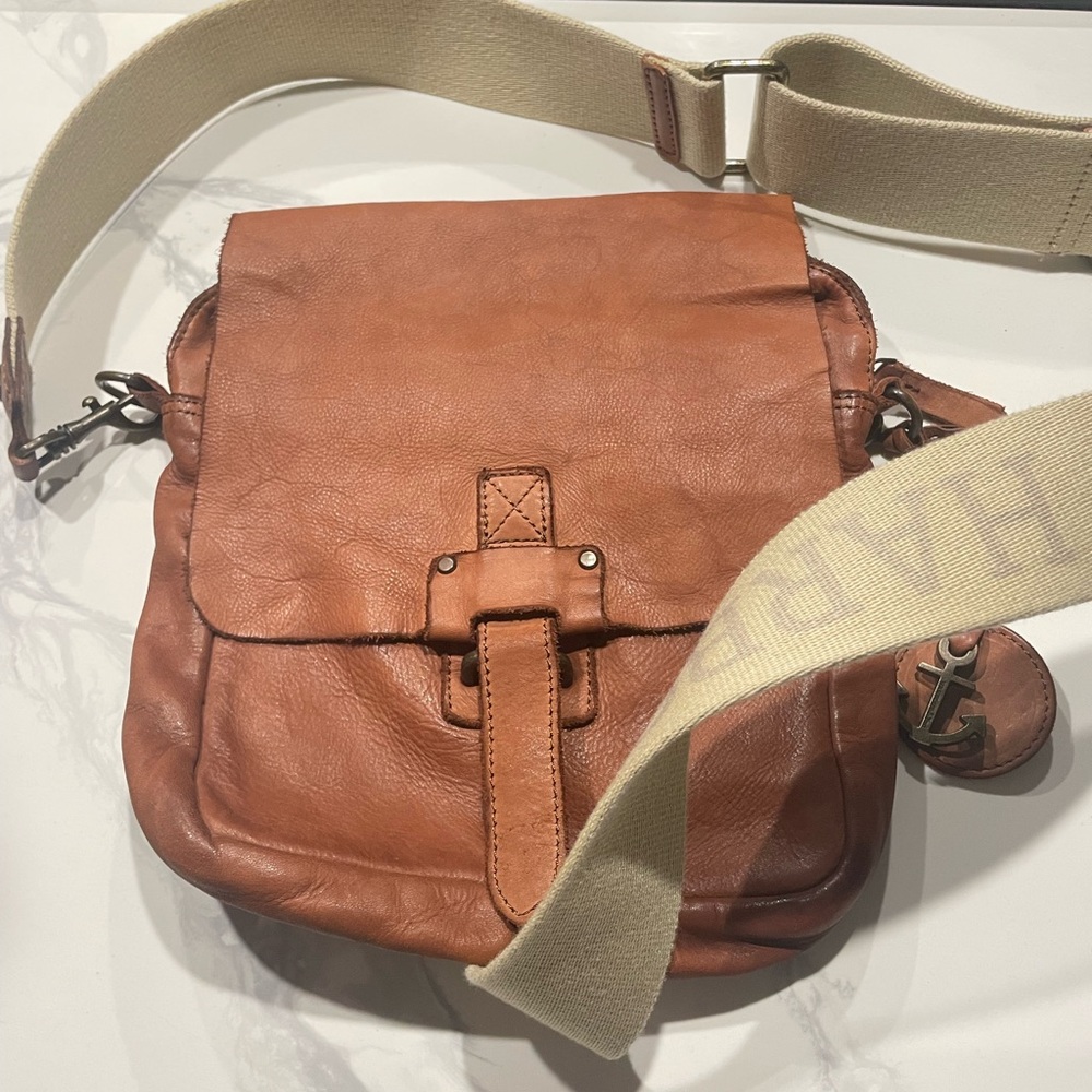 Tan Leather Crossbody Bag